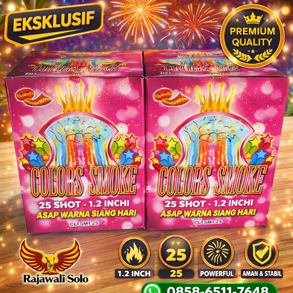 COLOUR SMOKE WARNA CAKES LANTERN 25 SHOT 1,2 