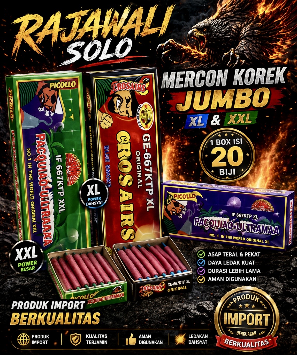 CROSSAIR XL DAN XXL / 1 BOX ISI 20 PCS