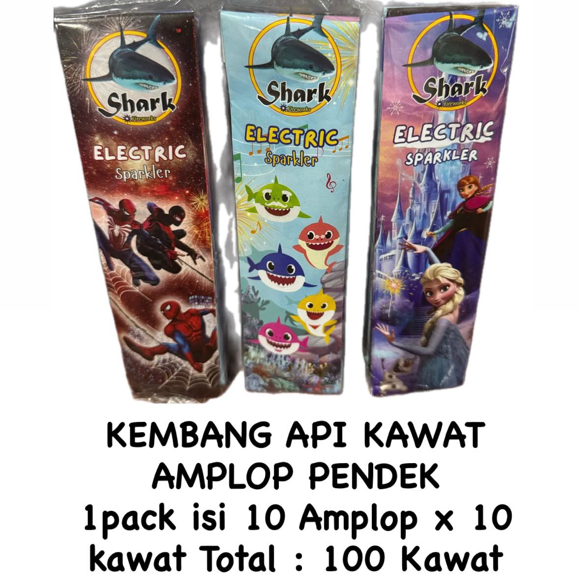 KEMBANG API KAWAT AMPLOP PENDEK 1 PACK ISI 10 AMPLOP x 10 TOTAL 100 KAWAt