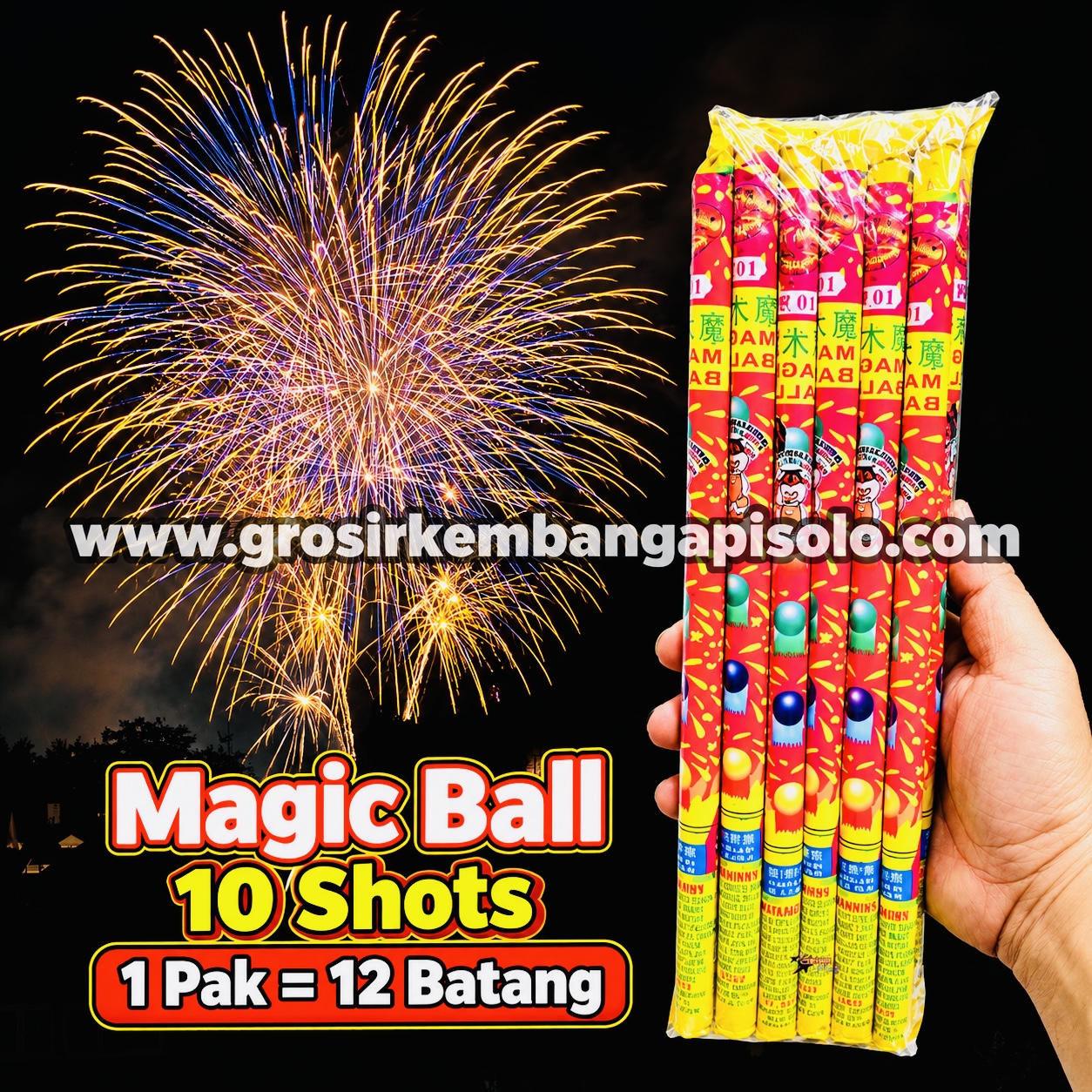 MAGIC BALL 10 SHOT - 1 PACK ISI 12 BATANG