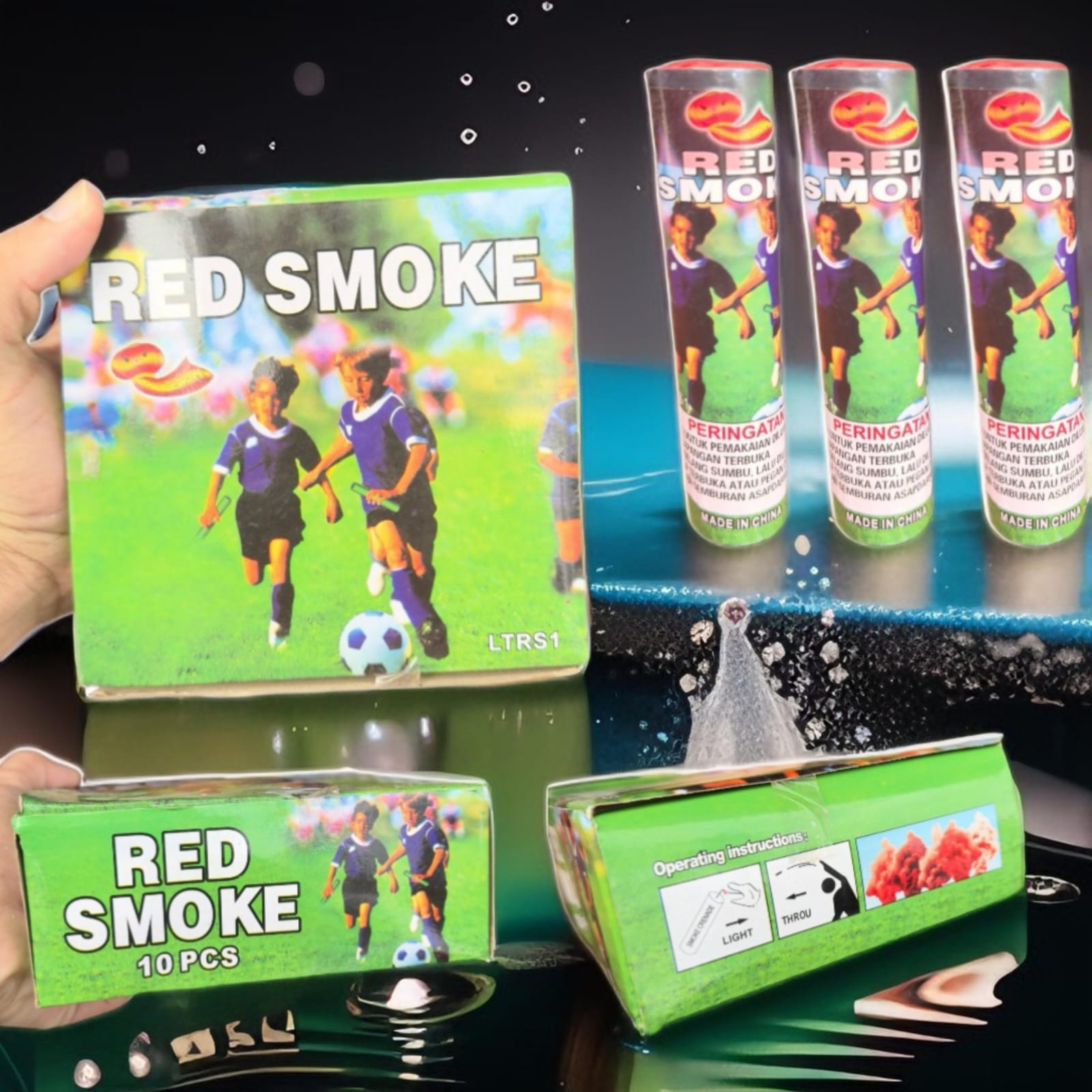 RED SMOKE / ASAP MERAH - 60 DETIK - 1 PACK ISI 5 BATANG