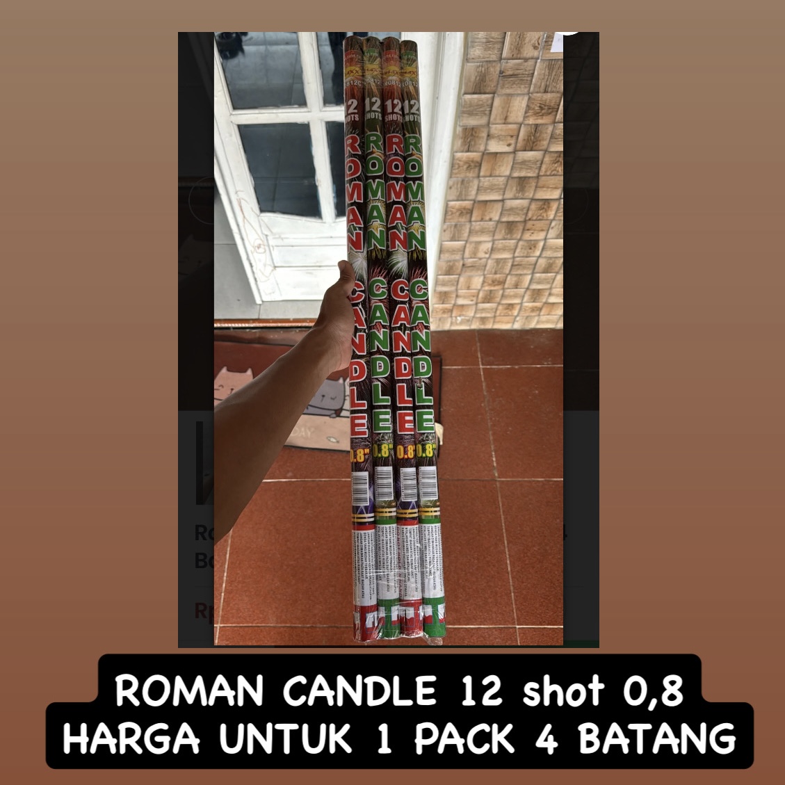 ROMAN CANDLE 12 SHOT 0,8 ( 1 PAK 4 BATANG )