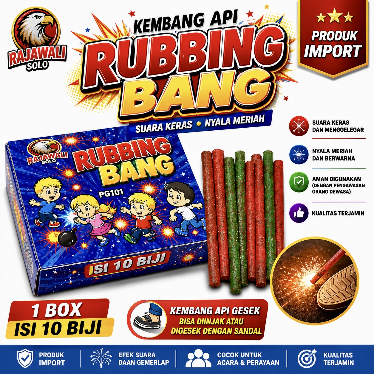 RUBBING BANG / 1 BUNGKUS ISI 10 PCS 