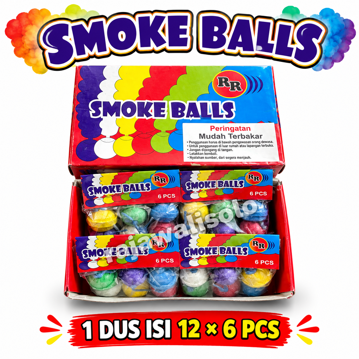 Smoke ball 1 dus isi 12 x 6 pcs 