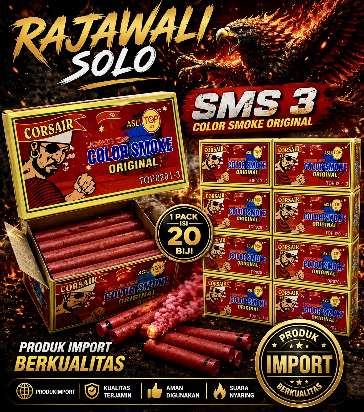 SMS 3 bang / 1 pack isi 20 Pcs 