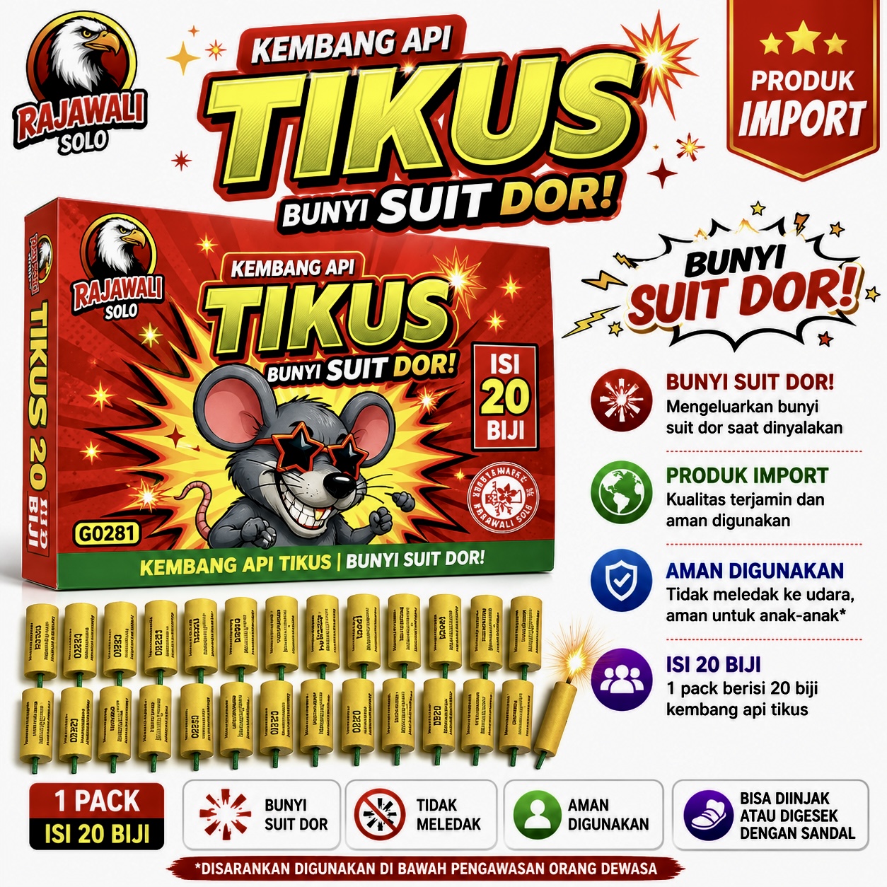 TIKUS TANAH - SUIT TOR 1 BOX 20 BIJI