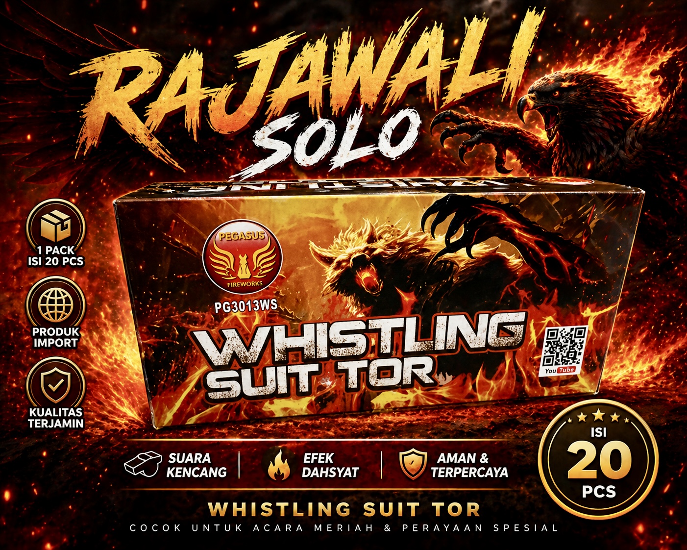 Whistling suit tor PG 3013 WS / 1 BOX ISI 20 Pcs 