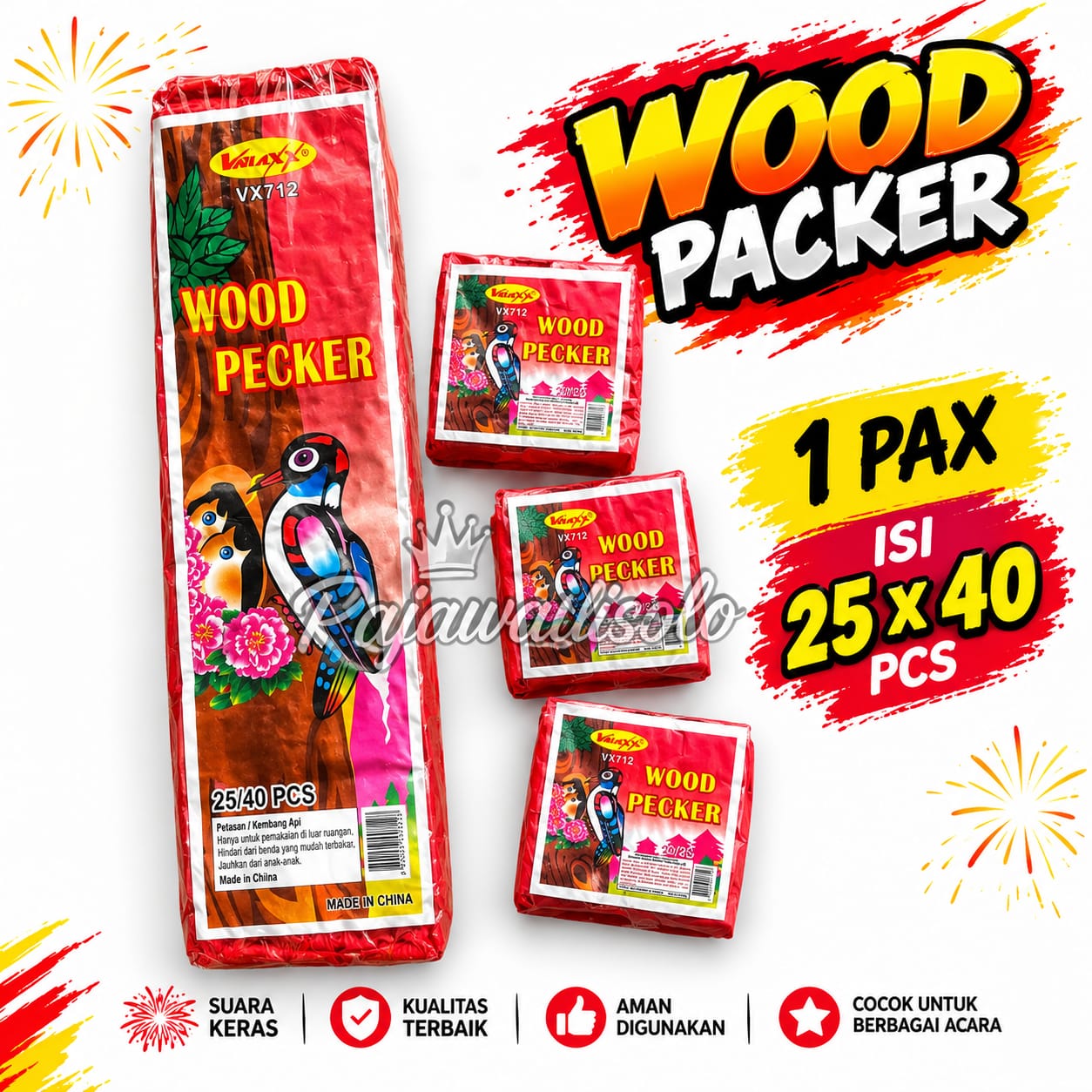 Wood packer 1 dus isi 25 x 50 pcs 